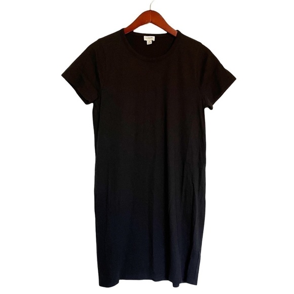 J. CREW Factory NWOT Cotton T Shirt Dress Size Medium in Black - Picture 7 of 10
